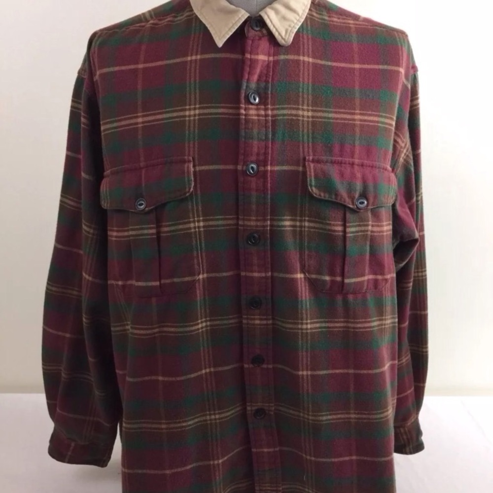 Polo Ralph Lauren Country Plaid Shirt with Beige Twill collar